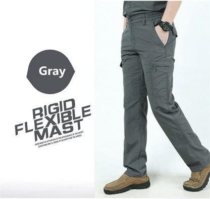 Men's Summer Tactical Cargo Pants Lightweight Casual Waterproof Trousers Casual Pants Wear-resisting Multi-pocket Outdoor Hiking