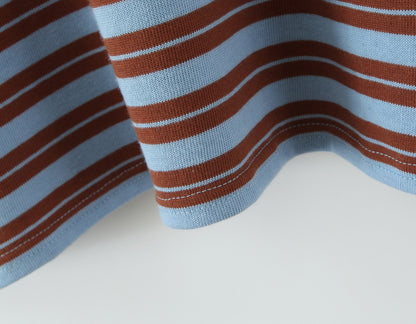 Autumn New Striped Loose Polo Collar Women Tops Fashion Vintage Patchwork Long Sleeve T Shirt Streetwear Women Basic Tops