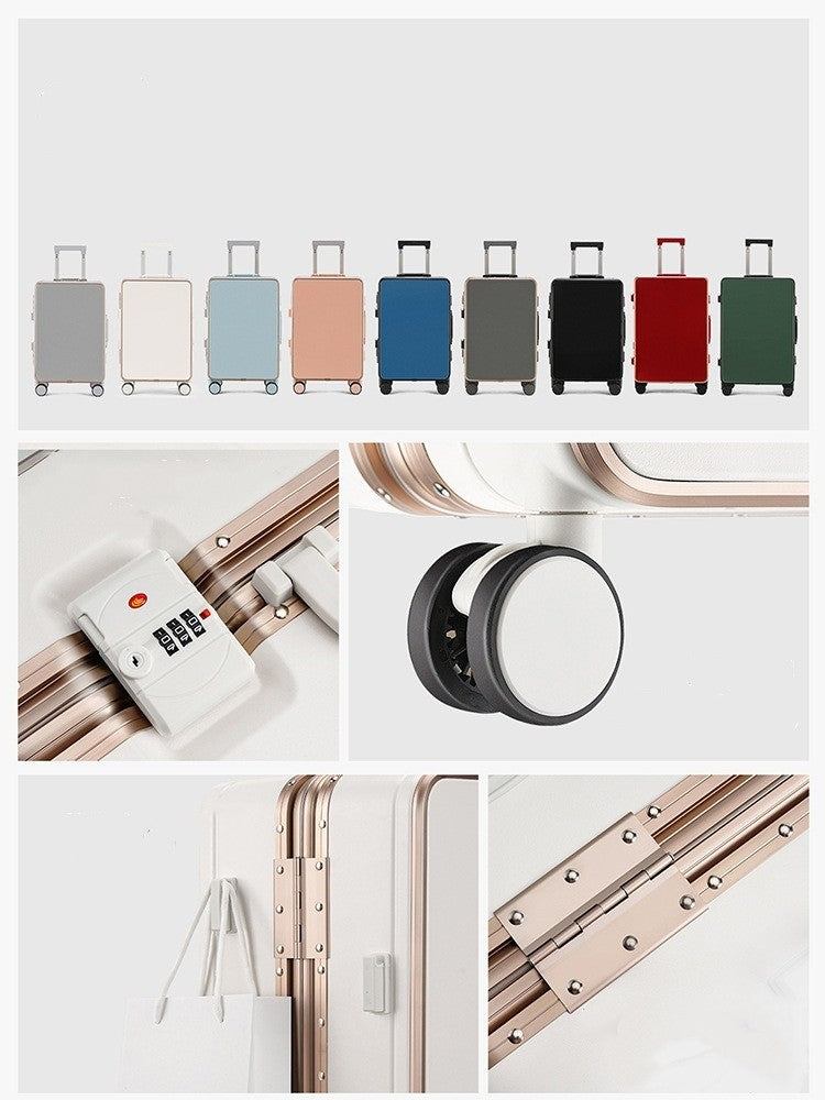 Nova Mala de Alta Qualidade 20" de Bordo para Viagem Trolley Bag Estrutura de Alumínio Atualizada com Trava Bagagem de Rodinhas Material ABS+PC