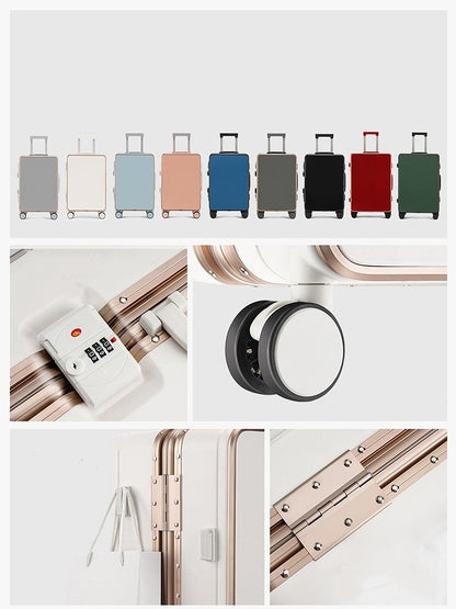 Nova Mala de Alta Qualidade 20" de Bordo para Viagem Trolley Bag Estrutura de Alumínio Atualizada com Trava Bagagem de Rodinhas Material ABS+PC