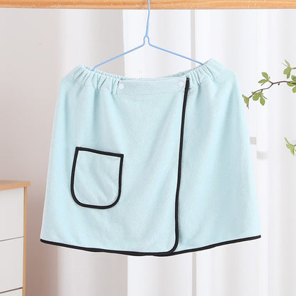 Men's Bath Skirt Hotel Household Simple Fine Fiber Adjustable Bath Towel Size Is Suitable For Men Weighing Less Than 90 KG Wear