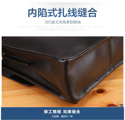 New Men's Bag, Business Shoulder Bag, Wear-resistant Waterproof PU Leather 10 Inch Capacity Men's Briefcase POLO Casual Bag