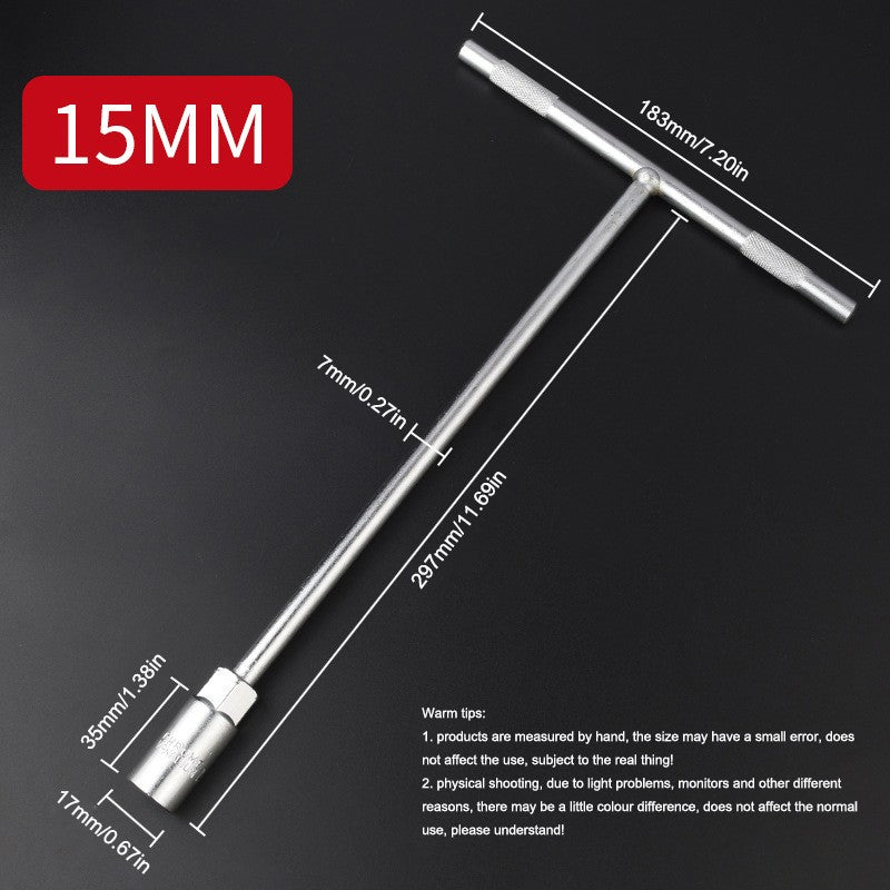 Chave de Soquete T de 6-19 mm Chave de Porca Sextavada Chaves de Fenda Hexagonais Estendidas Pneus Automotivos Máquinas Ferramentas Manuais de Reparo para Oficina