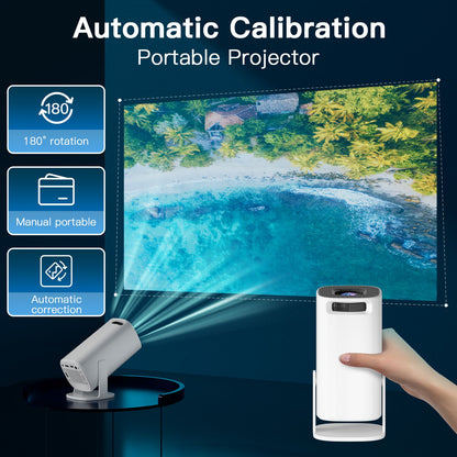 HONGTOP Projetor Android 11 720P Smart Mini Portátil com WiFi6 Bluetooth Home Theater Projetor Portátil Externo