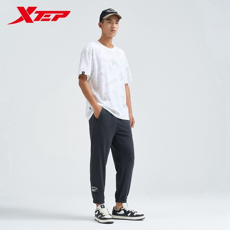 Xtep Short Sleeve Knitted Shirt For Men 2024 Summer Everyday Men's T-shirt Breathable Fashion Soft Outdoor Tops 976229010263