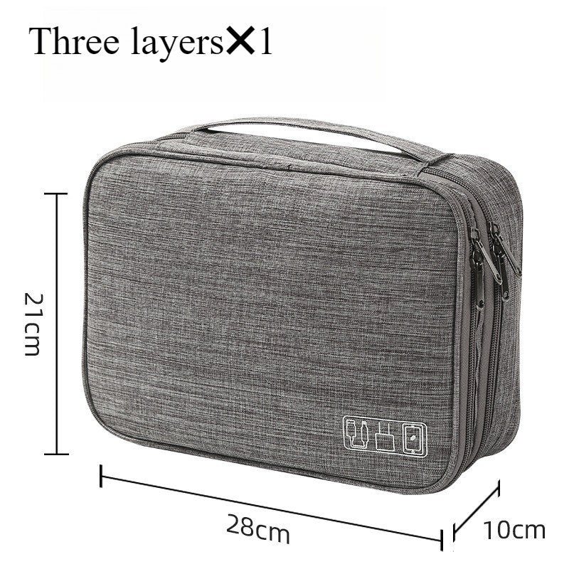 Single-layer / Three-layer Electronic Storage Pouch, Travel Cable Organizer Pouch, Portable Electronic Accessories Bag, Portable