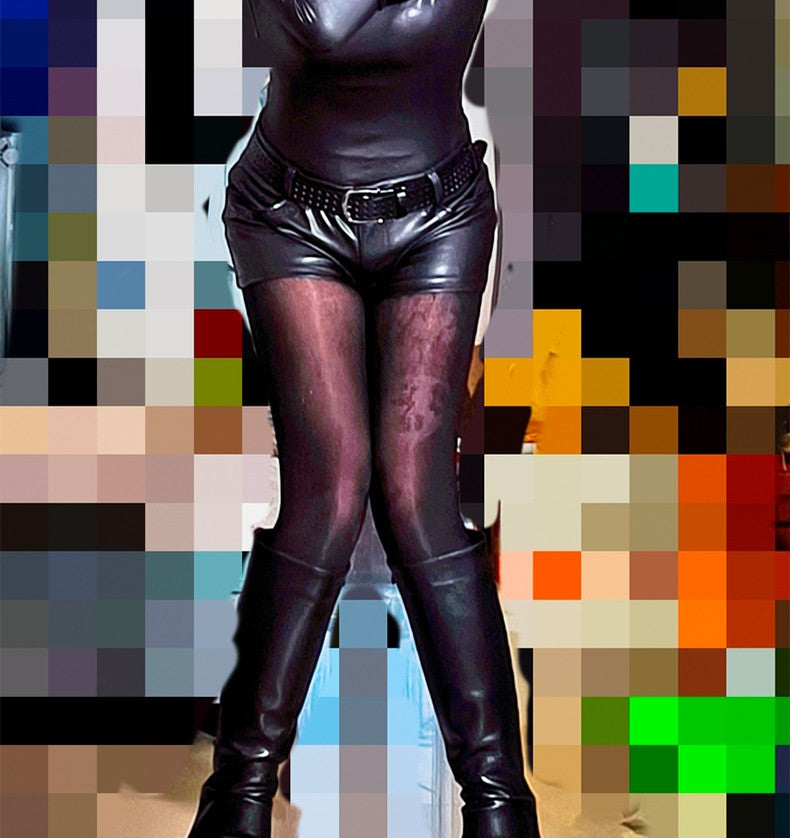 Ods Luxury Designer Sexy Pointed Toe Pole Knee High Brown Black Leather Red Sole Botas Mujer Boots For Women 8 10cm Big 41434546