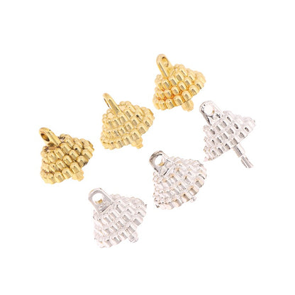 50/100pcs Creative Accessory Christmas Parts Pendant Set Balls Charms Pendants Caps Decoration Holder Sphere Stand Replacement