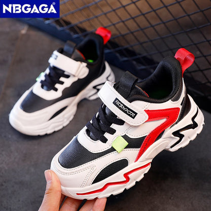 Four Seasons Sport Kids Sneakers Boys Casual Shoes For 5-16Years Children School Walking Non-slip Outdoor Running Shoes Leather