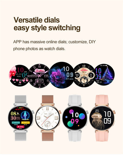 Women Smartwatch 1.32inch AMOLED Screen Call ECG Sport Watch Blood Pressure Micro physical examination AI dial Women Smart Watch