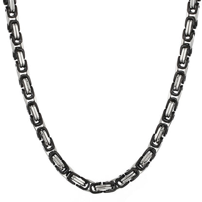 Colares de Corrente Longa Bizantinos Pesados Aço Inoxidável Elo Forte Grosso Corrente Colar Hip Hop Punk Joias Masculinas para Homens Rapper