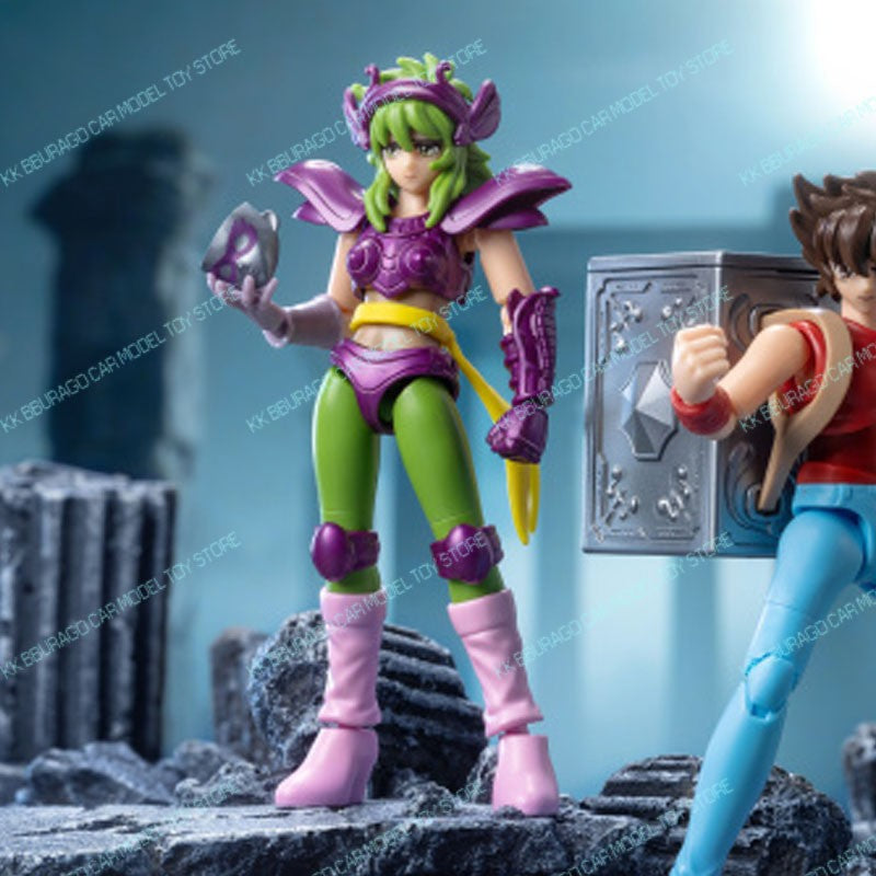 Blokees Saint Seiya Galaxy Ver 3 Ver 2 Bonecos de Ação Camus Hoyoga Dohko Milo Shiryu Atena KIKI Presente para Fãs de Anime