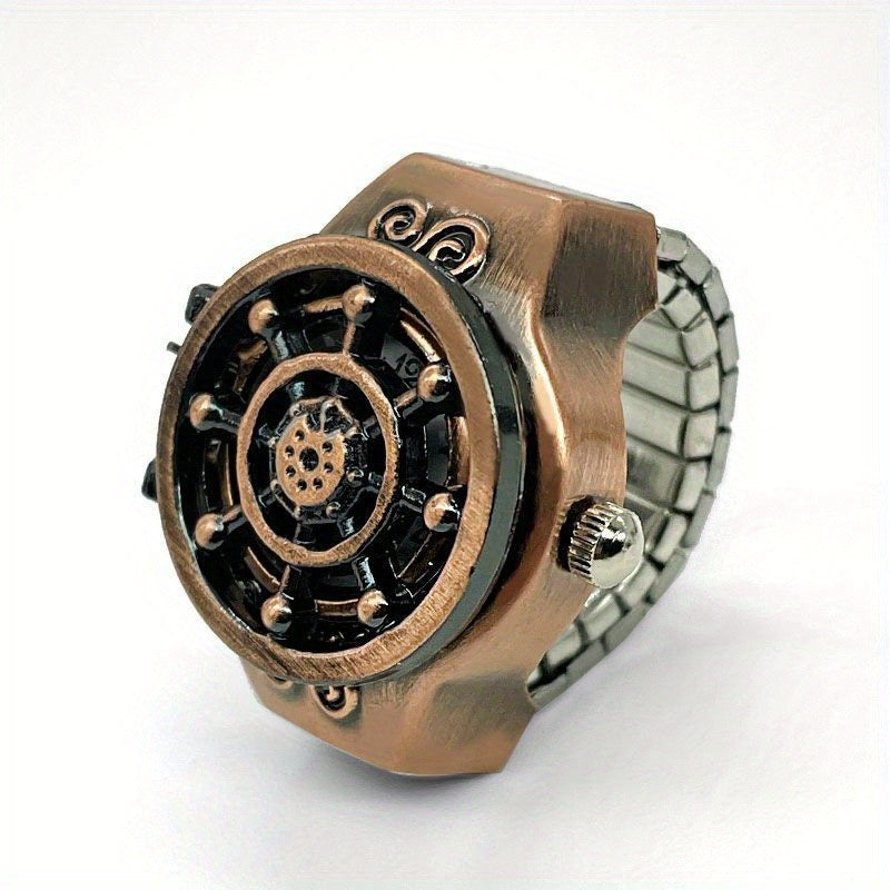 1PC Trendy Series Ring Watch Anime Same Student Small Circle Time Watchable Ring Watch