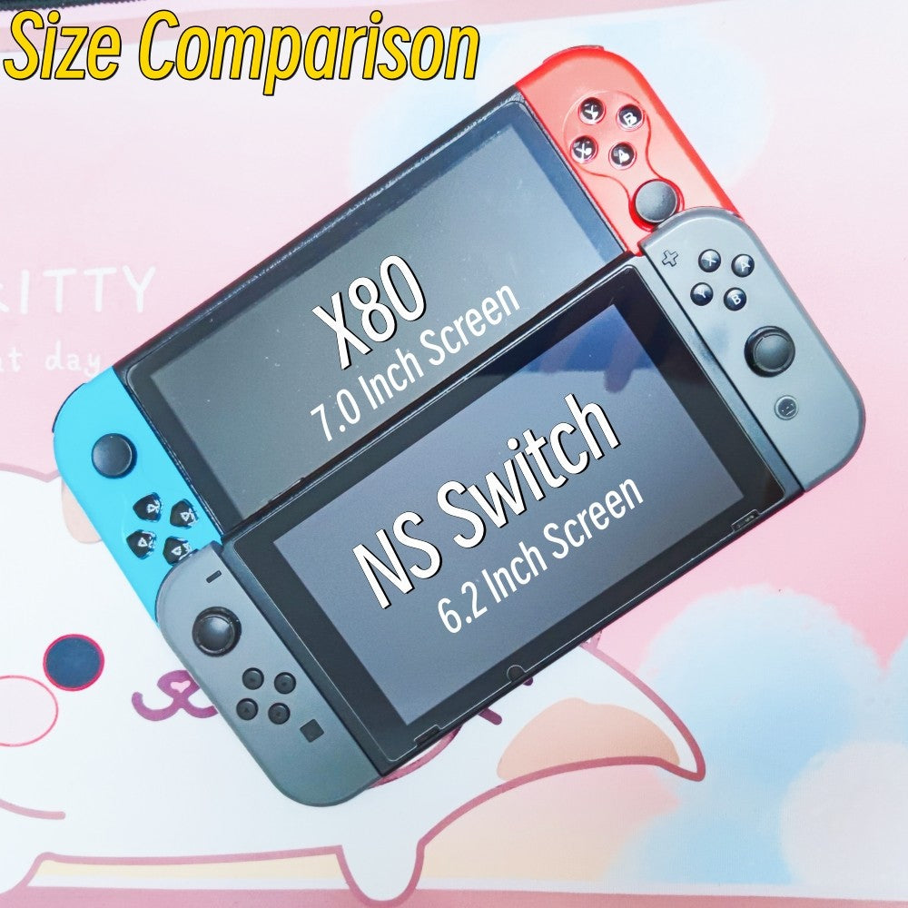 10000 Free Games X80 Portable Game Console 7 Inch Screen Handheld Game Player 16GB For PS1/MAME Retro Arcade Game Support TV Out