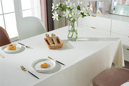 Classic White Lace Tablecloths Rectangle Dust-Proof Table Covers for Living Room Kitchen Dinner Picnic Tabletop Home Decorations