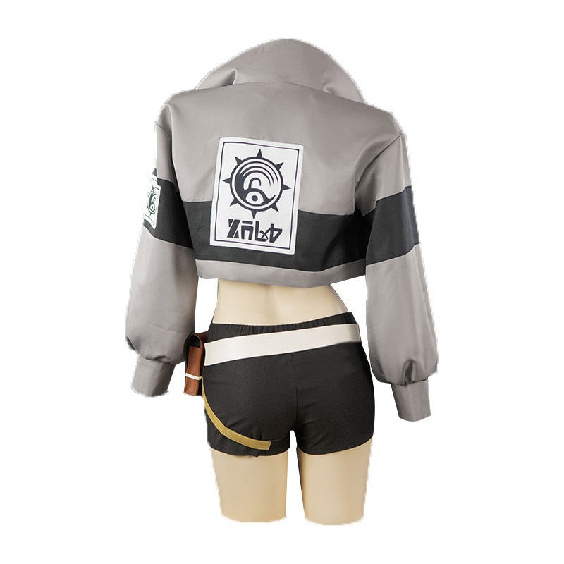 Anime GACHIAKUTA Cosplay Costume Riyo Punk Short Jacket Short Bag Set Jirai Kei Girl Casual Battle Adult Men's Costume