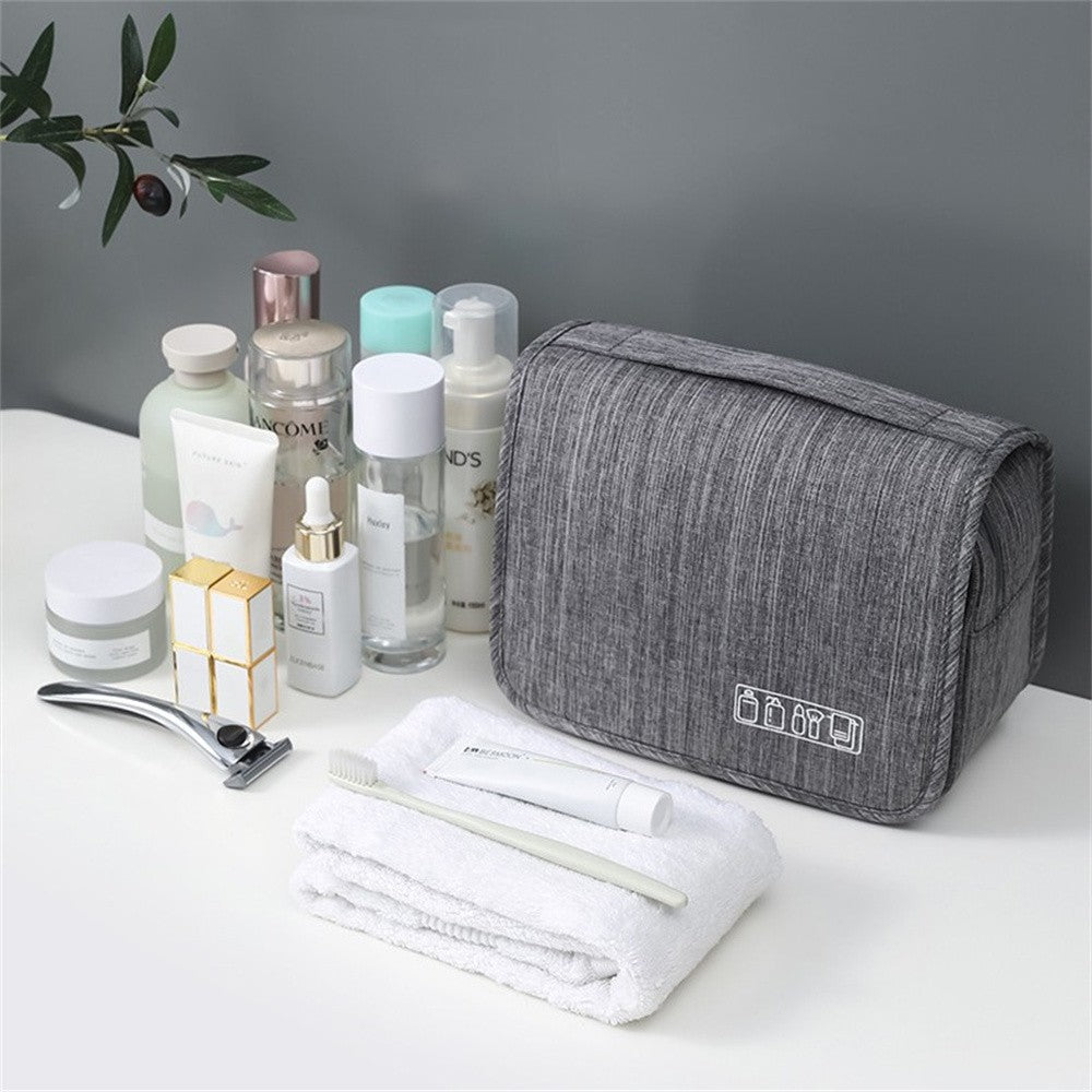 Portable Toiletry Washbag with Hanging Hook Waterproof Women Bathroom Cosmetic Storage Bag Large Capacity Travel Men Makeup Case