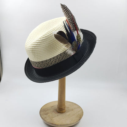 Chapéu de vaqueiro ocidental feito à mão com bordado tridimensional, chapéu de palha masculino, chapéu feminino para atividades ao ar livre, luxo leve europeu e americano