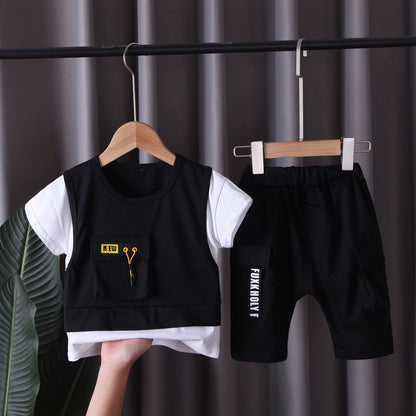 New Summer Infant Boys Clothing Children Casual T-Shirt Shorts 2Pcs/Set Toddler Baby Girl Clothes Sports Costume Kids Tracksuits