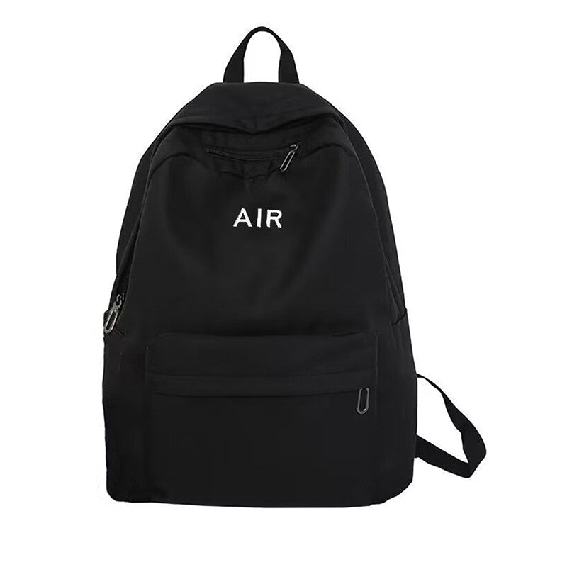 Mochila unissex de estilo neutro, adequada para viagens e uso escolar. Com estampa de letras.