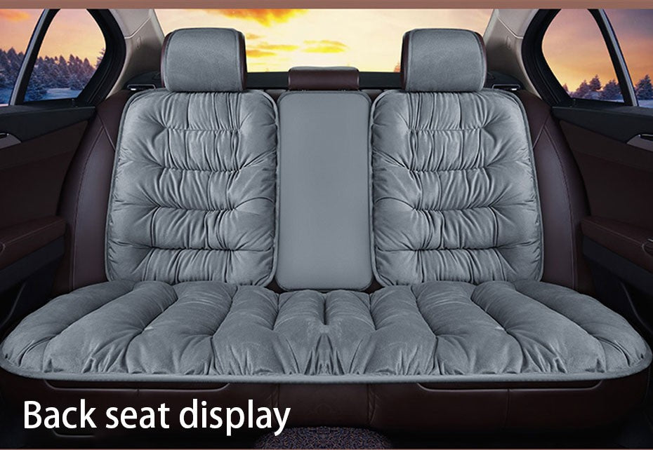 SEAMETAL Winter Car Seat Cover with Back Pad Warm Auto Seat Cushion Front Chair Protector Universal for Suv Pick-Up Truck Sedan