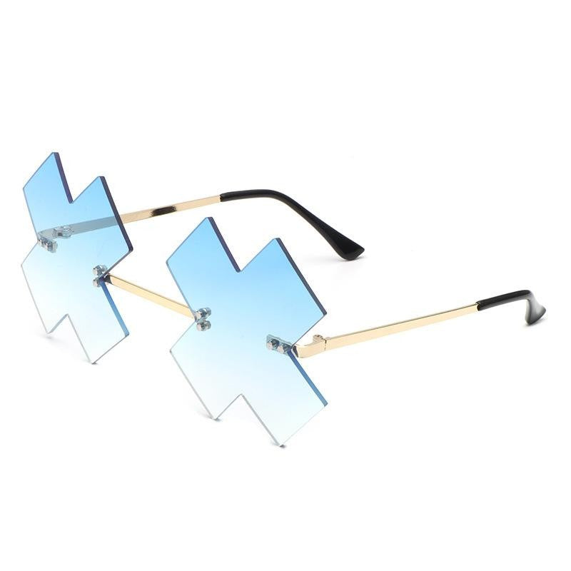 Game Guilty Gear Happy Chaos Cosplay Glasses Irregular Ins Eyewear Metal Plastic Glasses Halloween Funny Costume Accessories ?