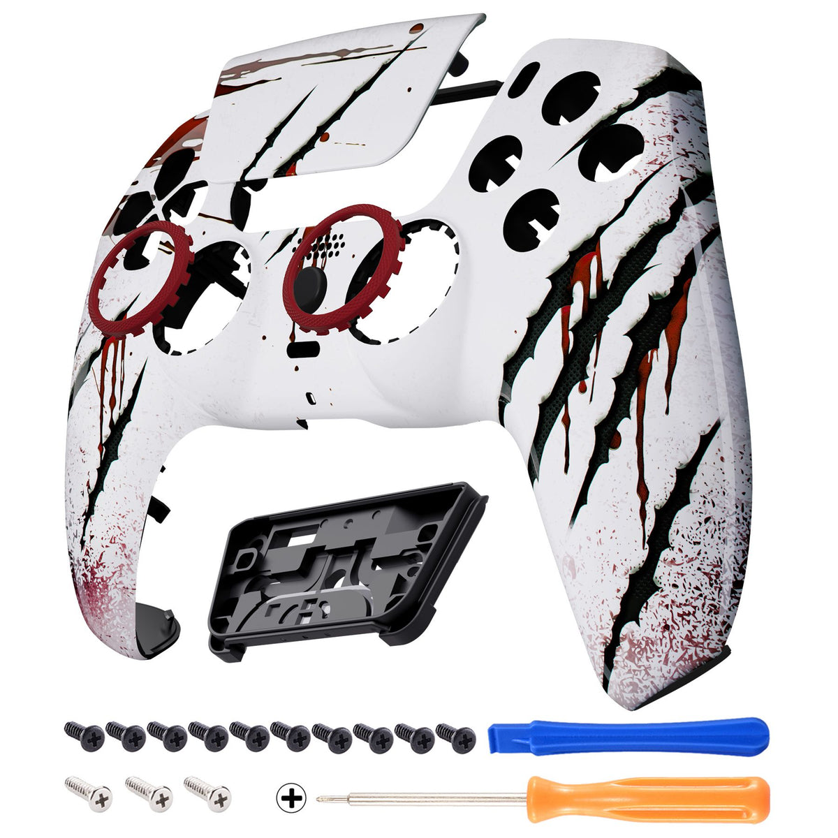 eXtremeRate LUNA Redesigned Replacement Front Shell Touchpad Compatible with ps5 Controller BDM-010/020/030/040/050