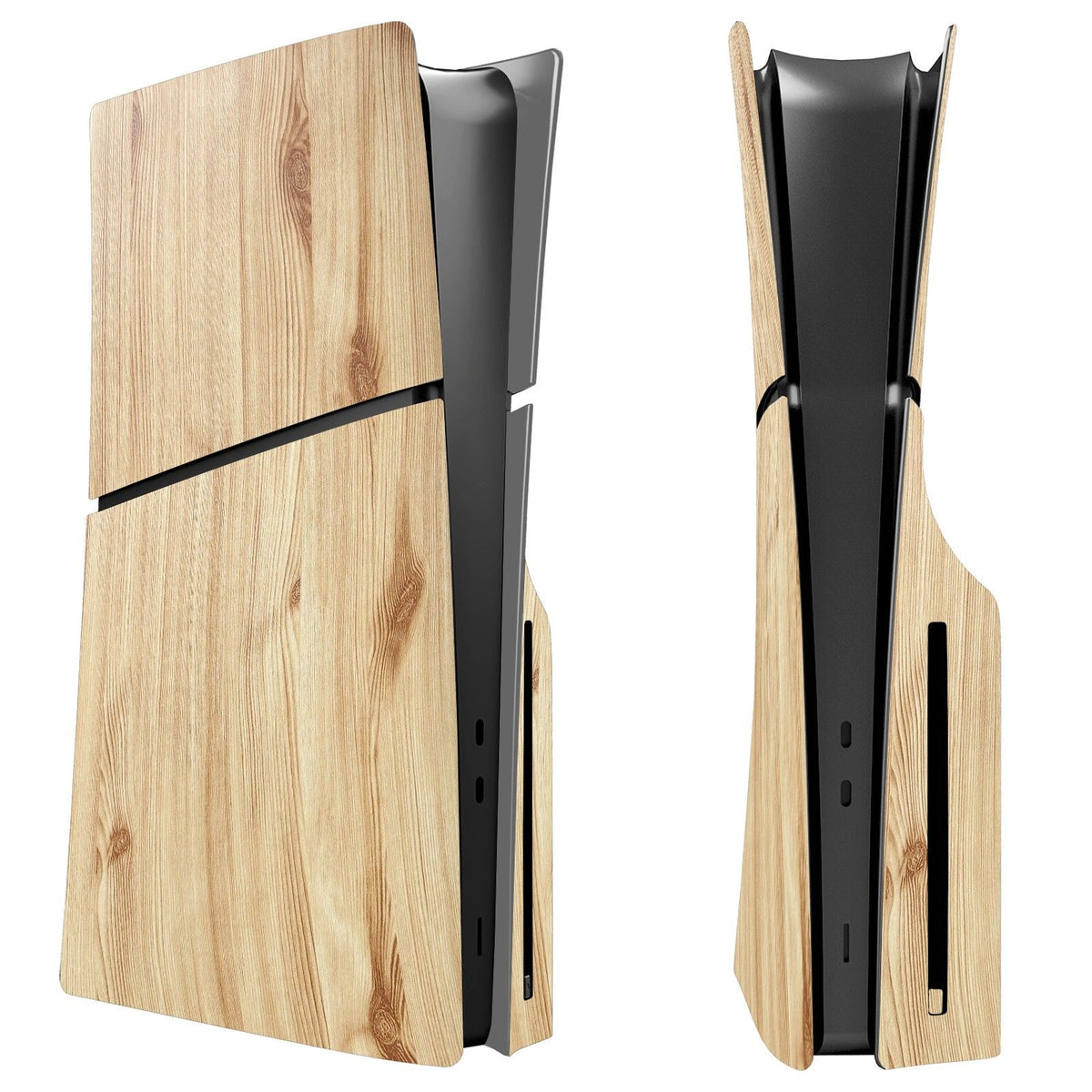 Wood Color Faceplate for New PS5 Slim Replacement Cover Shell Case Plate Accessories for PS5 Slim Disc Edition