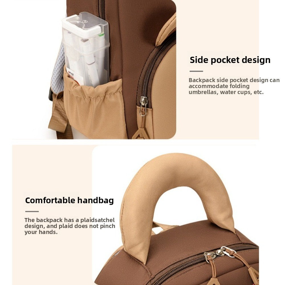 Mochila de Capivara Kawaii de Desenho Animado, Nylon Leve, Mochila Escolar de Capivara, Grande Capacidade, Multibolsos, Mochila para Jardim de Infância