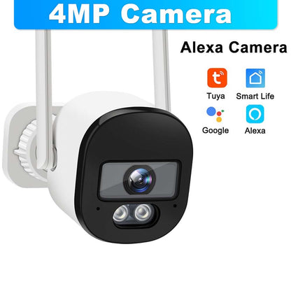4MP Tuya Bullet Camera 2.4G/5G WiFi Surveillance Camera Outdoor Security Protection Mini CCTV Cam SmartLife Video Cameras Alexa