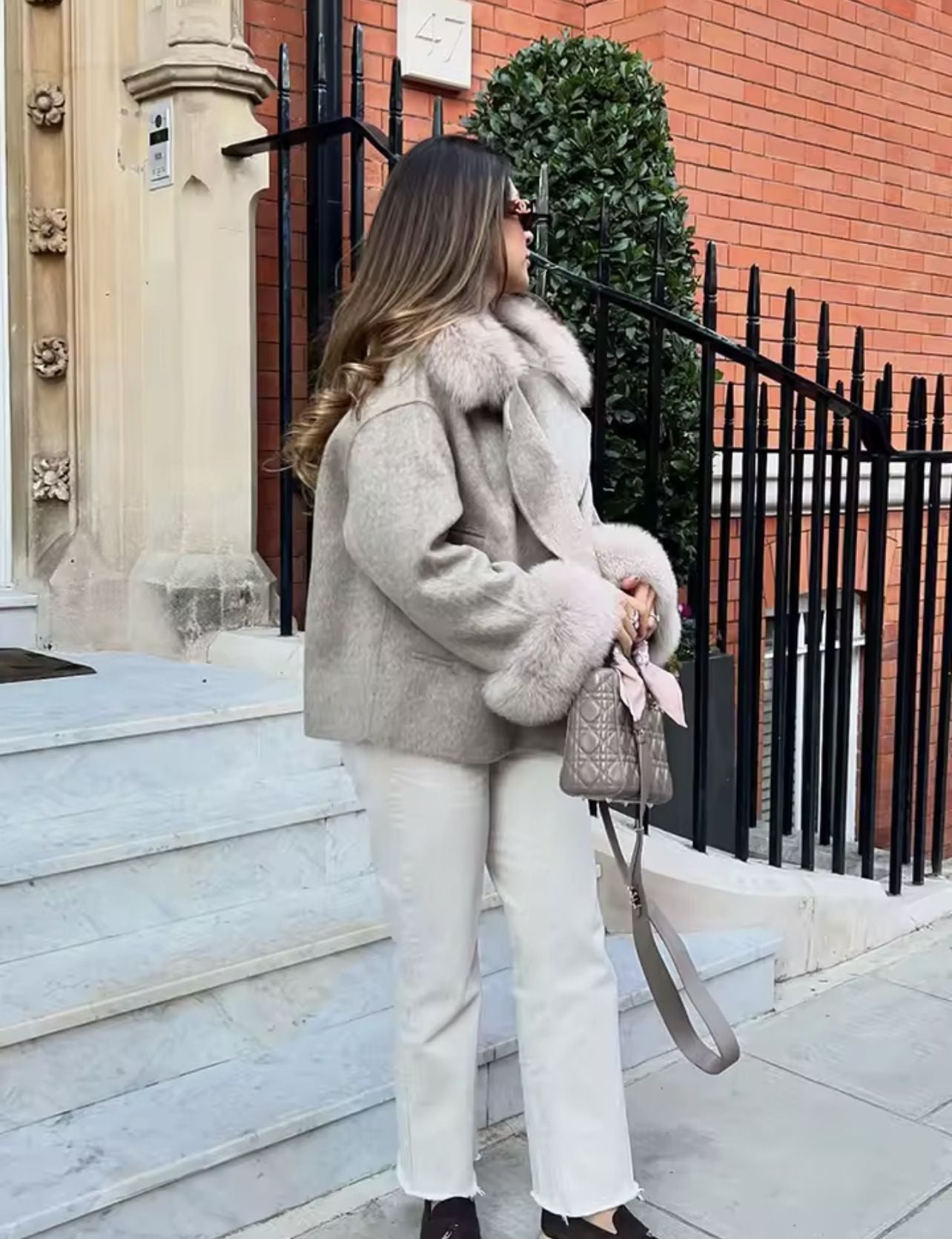 UCXQ Fashion Loose Warm Coat Women's Turn Down Collar Long Sleeve Covered Button Cardigan Coats 2025 Autumn Winter New 23Z4030