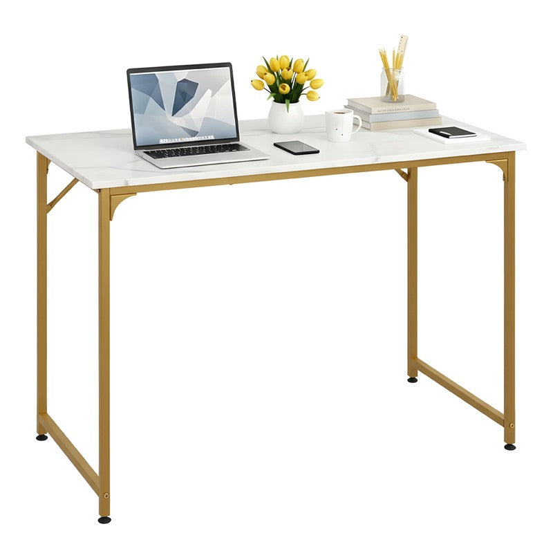Escrivaninha de Computador de 39 Polegadas Versátil para Home Office, Estudo e Jogos, Design Moderno Minimalista com Estrutura de Metal Resistente, Fácil de Montar