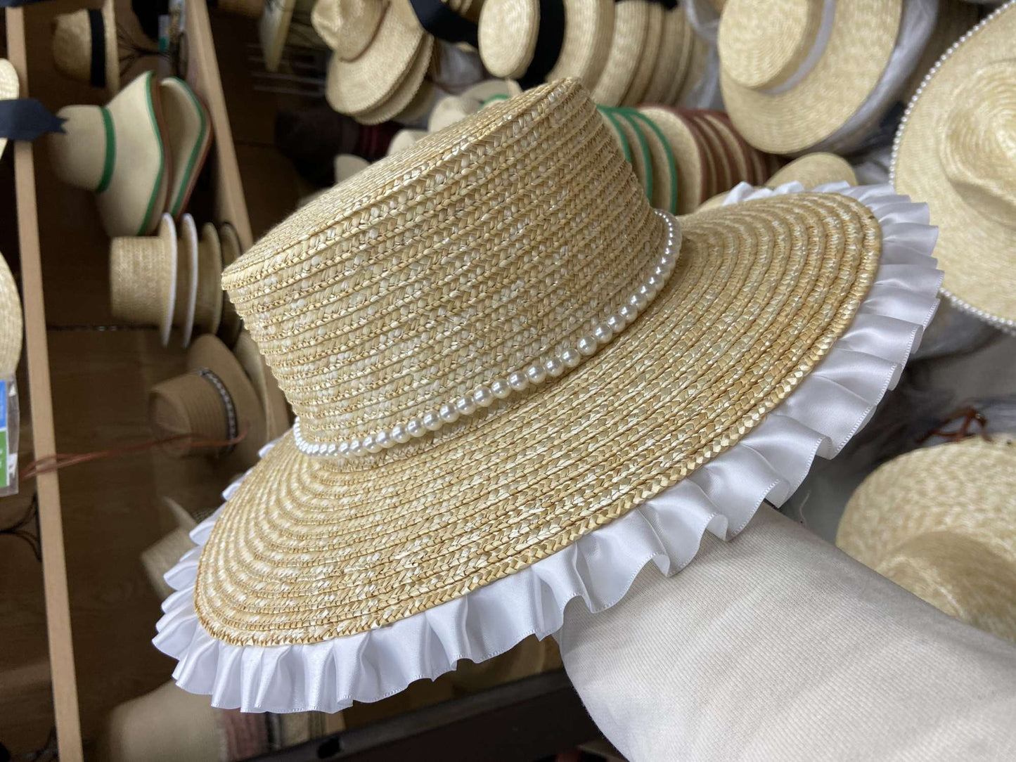 Chapéu de palha Raffite com aba grande para Jazz, chapéu de praia retrô inglês versátil para mulheres com proteção solar, estilo Hepburn, chapéu de senhora francesa