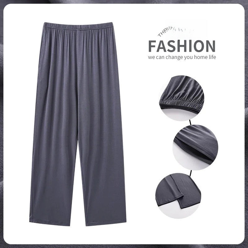 New Hot Sale Of The Season Modal Loose Fit Men's Sleepwear Thin Home Pants Single Piece Summer Long Thin Home Pants Comfortable
