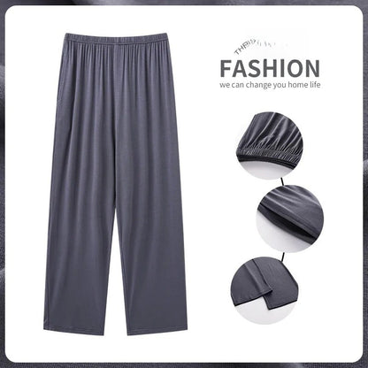 New Hot Sale Of The Season Modal Loose Fit Men's Sleepwear Thin Home Pants Single Piece Summer Long Thin Home Pants Comfortable