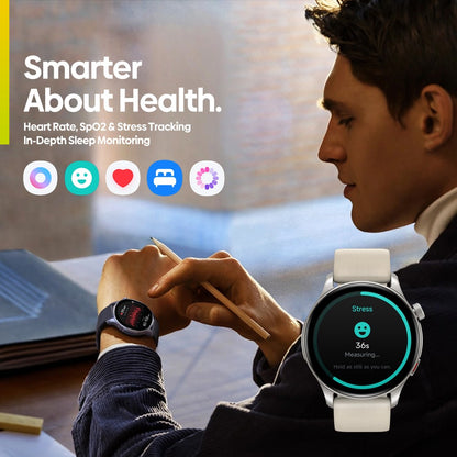 Novo Smartwatch Zeblaze Btalk 3 GPS Tela AMOLED de 1,43" Pulseiras Duplas Fazer/Atender Chamadas Monitoramento de Frequência Cardíaca SpO2 Estresse
