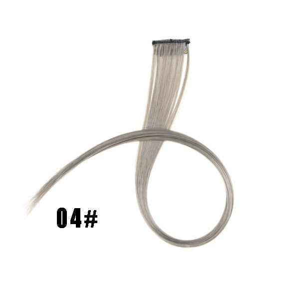 Mega Hair Tic Tac Sintético 55 cm Longo Colorido Liso Peças de Cabelo Sintéticas para Uso Diário Festas