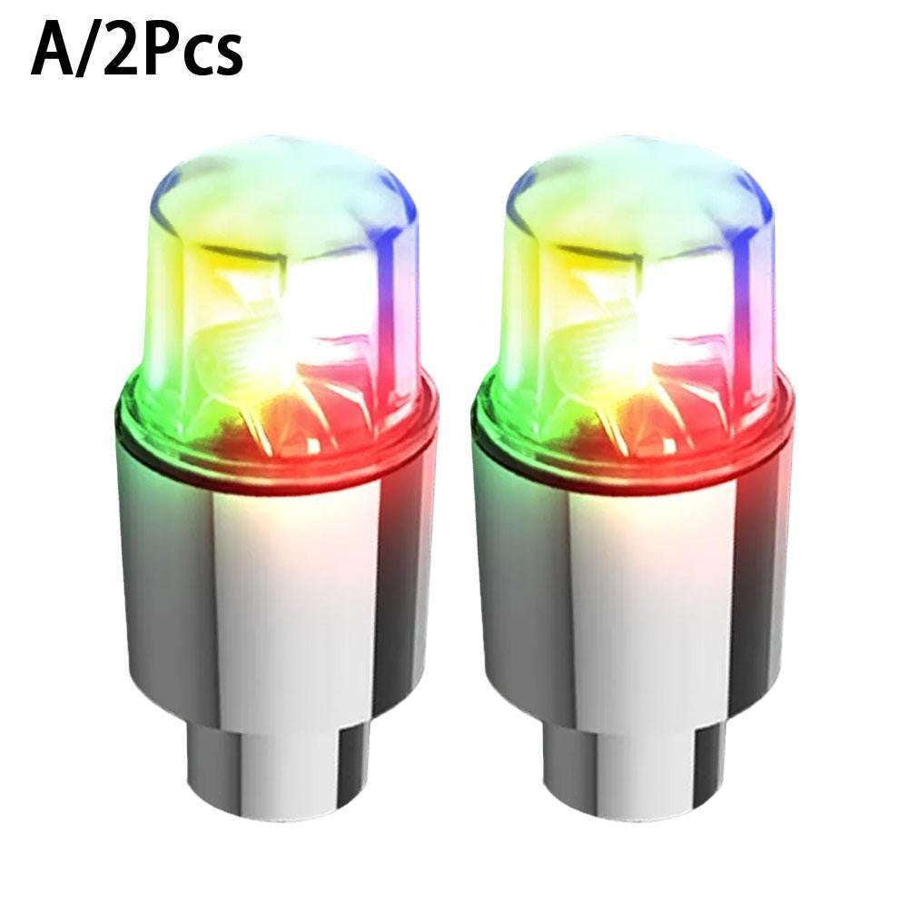 2 Peças de Luzes de Roda de Motocicleta Luzes de Pneu Luminosas Luz Ambiente de Cubo de Carro Universal Carro Motocicleta Lâmpada de Neon Luzes de Tampa de Válvula Decoração de Carro