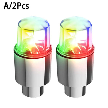 2 Peças de Luzes de Roda de Motocicleta Luzes de Pneu Luminosas Luz Ambiente de Cubo de Carro Universal Carro Motocicleta Lâmpada de Neon Luzes de Tampa de Válvula Decoração de Carro