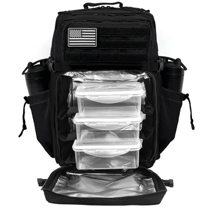 45L Meal Prep Management Backpack Gym Tactical Waterproof Insulated Lunch Cooler Bag Hiking Camping Travel Rucksack