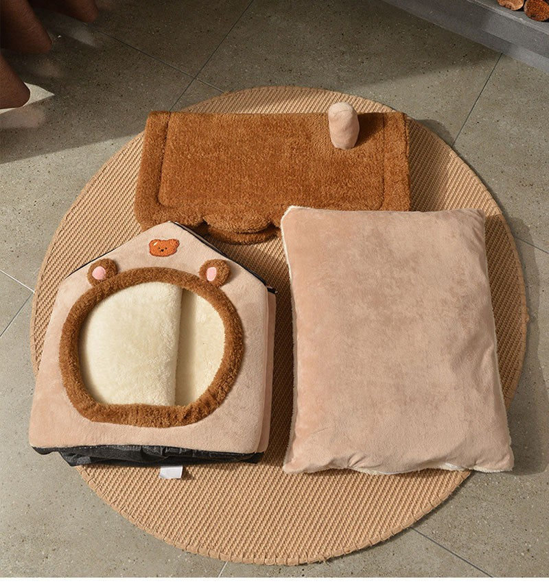Casa de Cachorro Dobrável, Casinha, Cama, Tapete Para Cães Pequenos e Médios, Gatos, Quente de Inverno, Cama de Gato, Ninho, Produtos Para Animais de Estimação, Cesta, Caverna de Filhotes, Sofá Para Pets