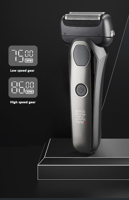 MOTAWISH Electric Shaver Reciprocating High and Low Two-speed Adjustable Shaver Full Body Washable Type-c Rechargeable Shaver