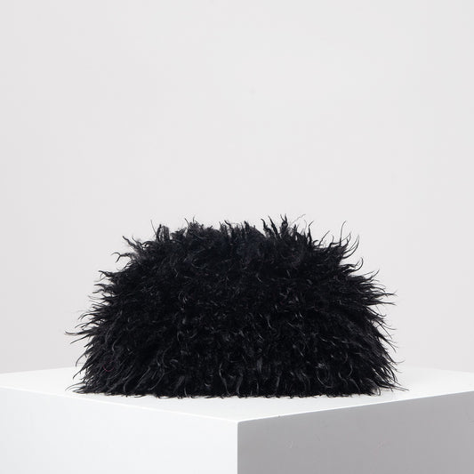 Y2K Plush Clutch Bag, Candy-Colored Women's Clip Bag, Elegant Evening Bag, Women's Dress Party, Wedding Accessory, Cute and Charming Girl's Wallet (Random Pattern)