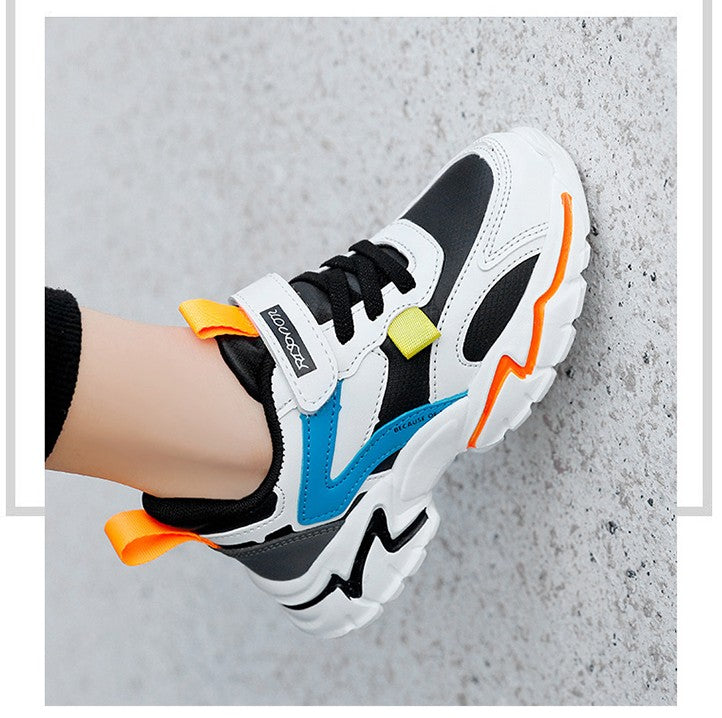 Four Seasons Sport Kids Sneakers Boys Casual Shoes For 5-16Years Children School Walking Non-slip Outdoor Running Shoes Leather