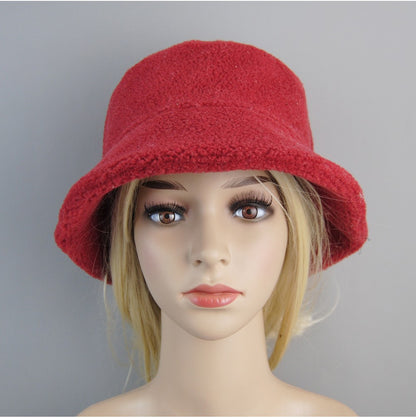 Chapéu de Pele de Carneiro Shearling Partículas Chapéus Femininos Inverno Quente Clássico Luxuoso Bonés de Alta Qualidade Chapéu Feminino Moda Novo Design Chapéu de Balde