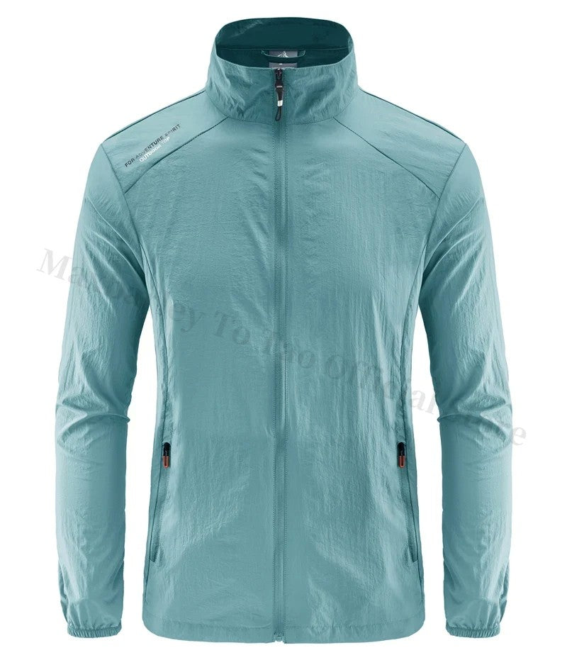 Men's Summer Skin Quick Dry Hiking Jacket Waterproof Sun UV Protection Coats Men Outdoor Sports Fishing Camping Running Jacket