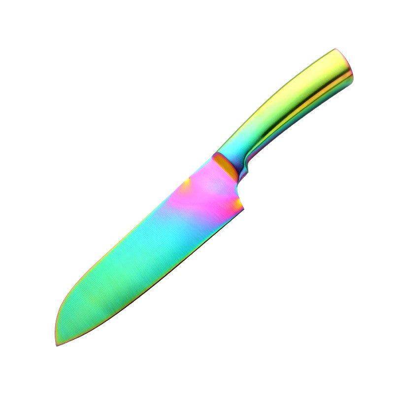 Colorful Durable Kitchen tools Boning Knife Cleaver Stainless Steel cutter- 6.3Inch Blade -Metal Long Handle For BBQ Restaurant