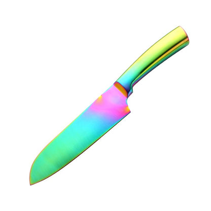 Colorful Durable Kitchen tools Boning Knife Cleaver Stainless Steel cutter- 6.3Inch Blade -Metal Long Handle For BBQ Restaurant