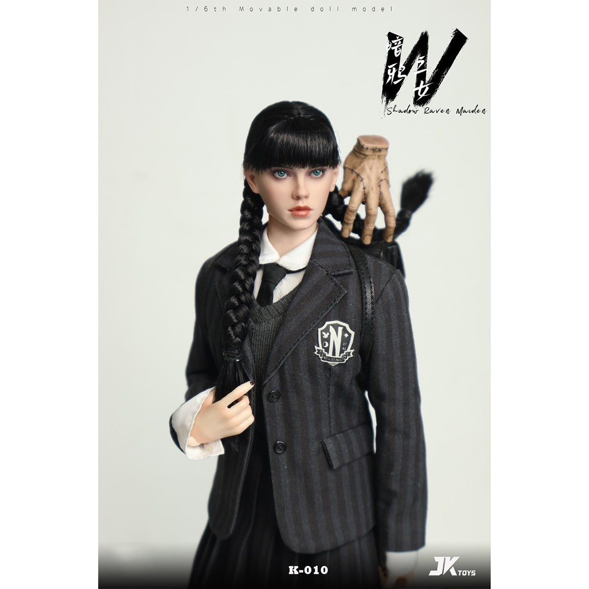 Boneco de Ação HIPLAY JKTOYS Shadow Raven Maiden Wednesday K-010 1/6