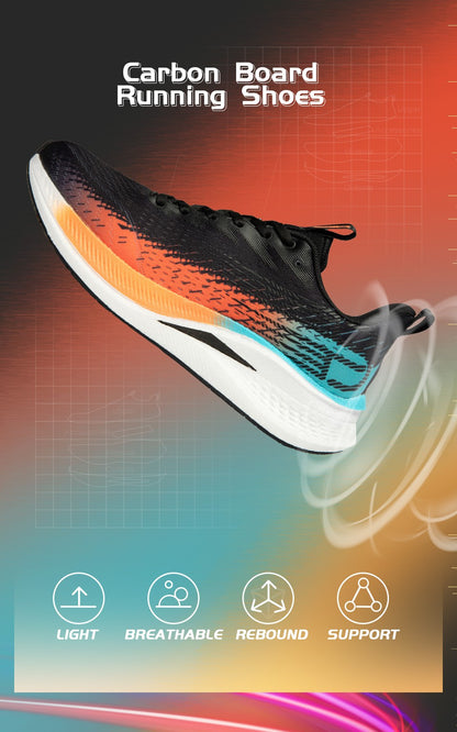 Baasploa Men Jogging Sports Shoes Carbon Plate Professional Cushioning Sneakers Male Outdoor Breathable Non Slip Running Shoes